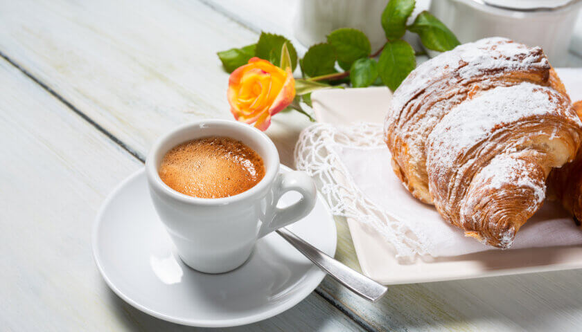 espresso und kipferl